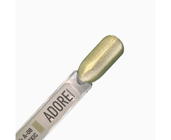 ADORE. Cat's Eye Gel Polish, #A-08, Toxic, 8 ml. Гель-лак скляне "котяче око"-хамелеон, трав'яний #3