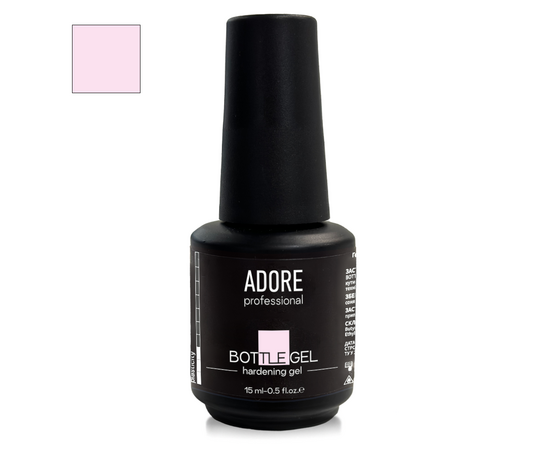 ADORE. Bottle Gel, 15 ml, #04, Light pink. Гель для зміцнення, світло-рожевий #1