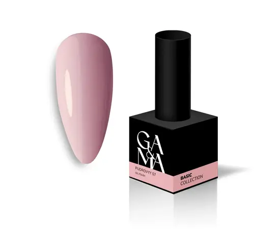 GA&MA. Gel polish #7 PINK POWDER, 10 ml, гель-лак, пудровий рожевий #1