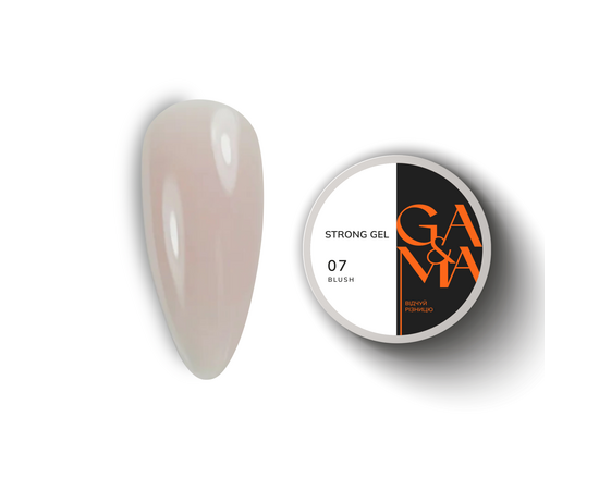 GA&MA. Strong builder gel, Blush #007, 50 ml, гель без опилу, блаш #1