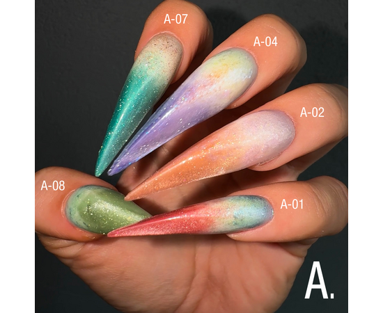 ADORE. Cat's Eye Gel Polish, #A-04, Riot, 8 ml. Гель-лак скляне "котяче око"-хамелеон, ультрамарин #5