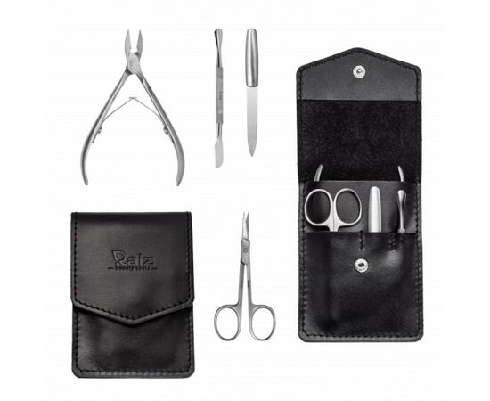 RAIZ. Manicure set, 4 pcs, black. Манікюрний набір, 4 предмети, чорний #1