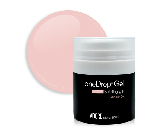ADORE. One Drop Gel, 30 g, #07, Satin skin. Гель для нарощування, світлий бежевий #1