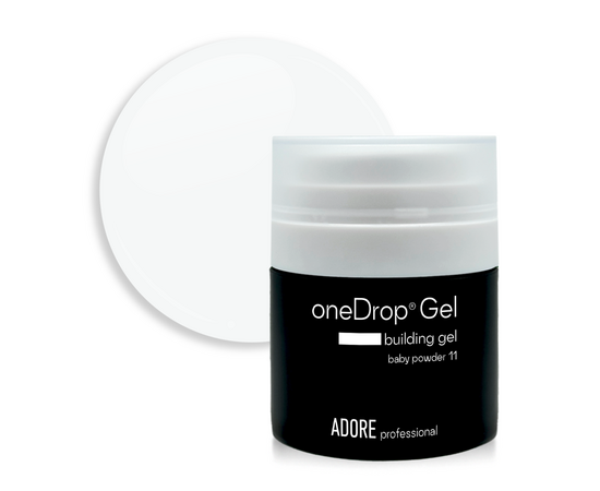 ADORE. One Drop Gel, 30 g, #11, Baby powder. Гель для нарощування, біло-молочний #1