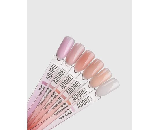 ADORE. One Drop Gel, 30 g, #05, Soft almond. Гель для нарощування, молочно-персиковий #3
