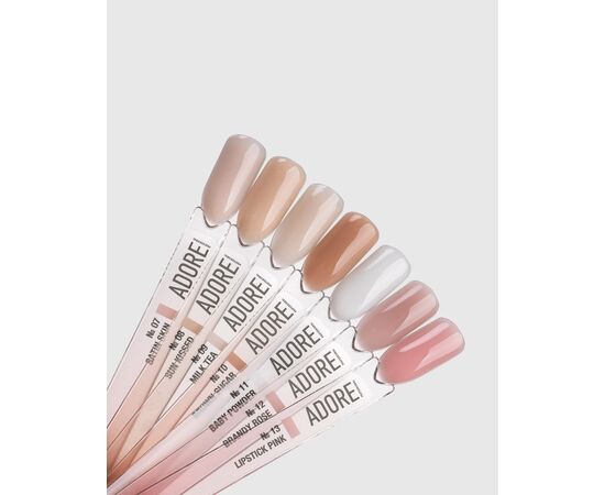 ADORE. One Drop Gel, 30 g, #13, Lipstick pink. Гель для нарощування, натуральний рожевий #3