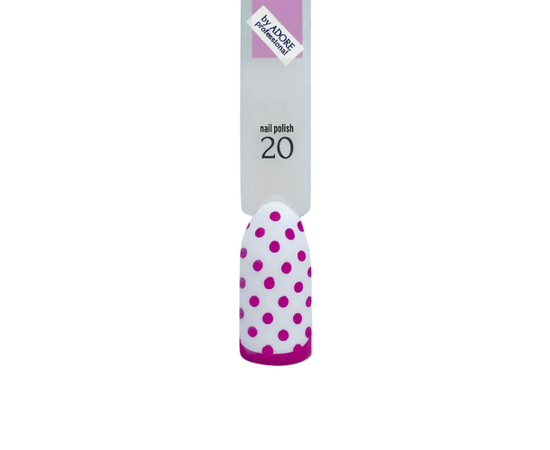 ADORE. Stamping nail polish, №20, Dolly, 8 ml. Лак для стемпінгу, яскраво-рожевий #2