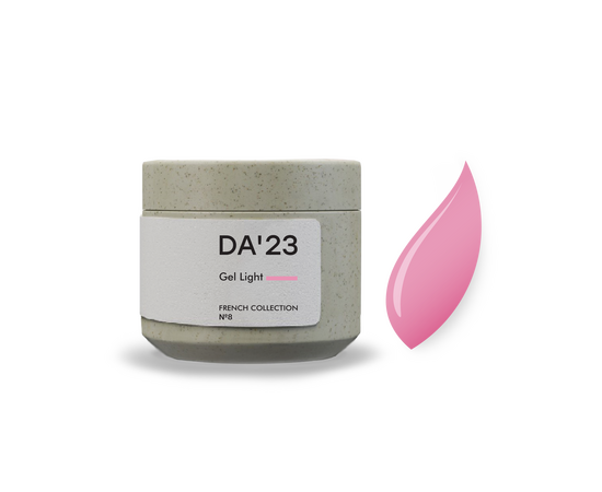DA'23. Gel Light, French collection №8, 15 ml, гель середньо-рідкої консистенції #1