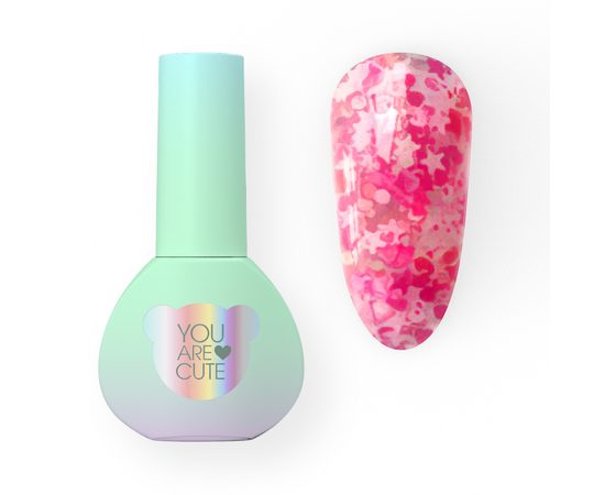 You Are Cute. Cover Base, #23, 5 ml. Камуфлююча база з кольоровими фігурками #1
