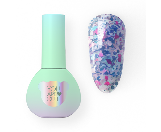 You Are Cute. Cover Base, #24, 5 ml. Камуфлююча база з кольоровими фігурками #1