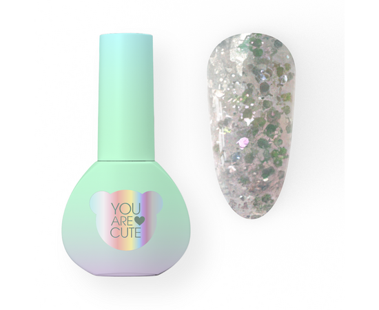 You Are Cute. Cover Base, #27, 5 ml. Камуфлююча база з кольоровими фігурками #1