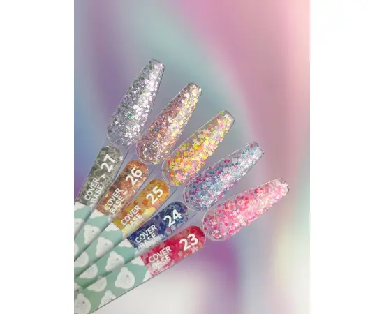 You Are Cute. Cover Base, #24, 5 ml. Камуфлююча база з кольоровими фігурками #4