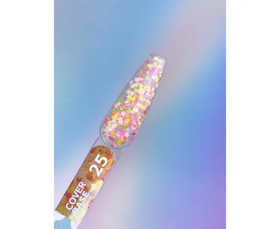 You Are Cute. Cover Base, #25, 5 ml. Камуфлююча база з кольоровими фігурками #3