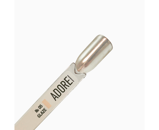 ADORE. Glaze Powder #05, 0.5 g. Дзеркальна втирка-глазур, тепла срібляста #2