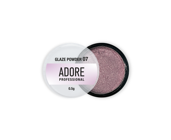 ADORE. Glaze Powder #07, 0.5 g. Дзеркальна втирка-глазур, рожева #1