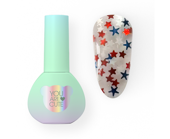 You Are Cute. Be My Star Top Coat, 5 ml, топ із зірочками #1