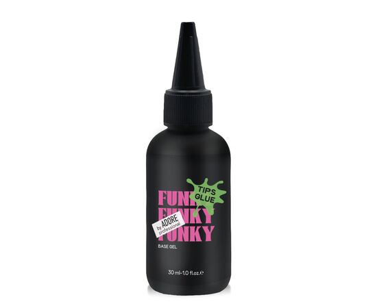 ADORE. Base "Funky Tips Glue", clear, 30 ml. База-клей для гелевих тіпс #1