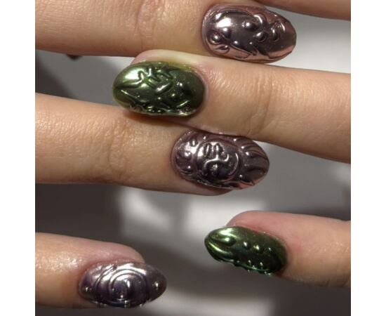 ADORE. Metallic Powder #08, 0.5 g. Металева втирка, срібно-рожева #5