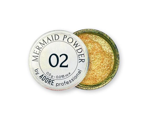 ADORE. Mermaid Powder #02, 0.5 g. Втирка-хамелеон, золотаво-бірюзова #1
