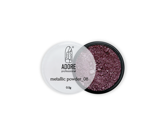ADORE. Metallic Powder #08, 0.5 g. Металева втирка, срібно-рожева #1