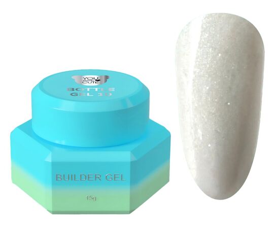 You Are Cute. Bottle Gel #10, 15 ml, рідкий гель з шимером #1