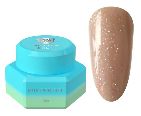 You Are Cute. Bottle Gel #07, 15 ml, рідкий гель з шимером #1