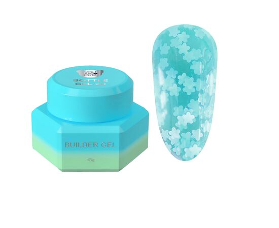 You Are Cute. Bottle Gel #20, 15 ml, рідкий гель з білими квіточками #1