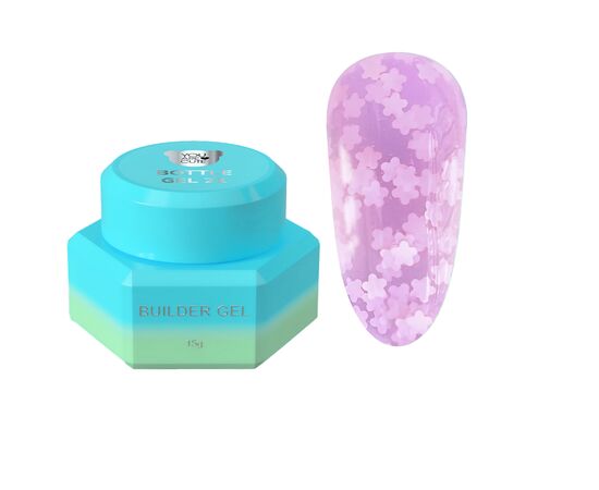 You Are Cute. Bottle Gel #21, 15 ml, рідкий гель з білими квіточками #1