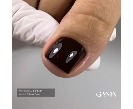 GA&MA. Gel polish, Max Color #008 Black Cocoa, 10 ml, гель-лак #2