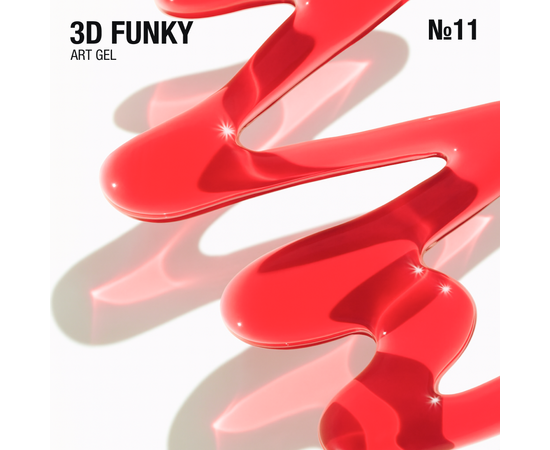 ADORE. 3D Funky Art Gel, №11, Coral glass, 15 ml. Гель для об'ємних дизайнів, кораловий вітраж #2