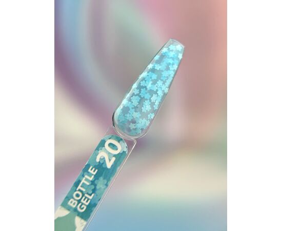 You Are Cute. Bottle Gel #20, 15 ml, рідкий гель з білими квіточками #3