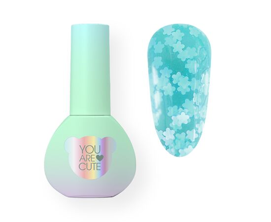 You Are Cute. Bottle Gel #20, 5 ml, рідкий гель з білими квіточками #1
