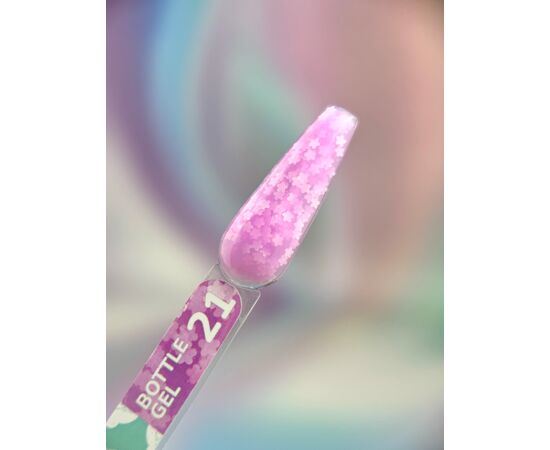 You Are Cute. Bottle Gel #21, 5 ml, рідкий гель з білими квіточками #2