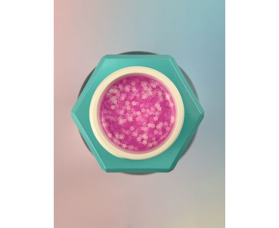 You Are Cute. Bottle Gel #21, 15 ml, рідкий гель з білими квіточками #2