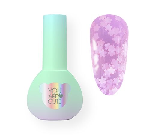 You Are Cute. Bottle Gel #21, 5 ml, рідкий гель з білими квіточками #1