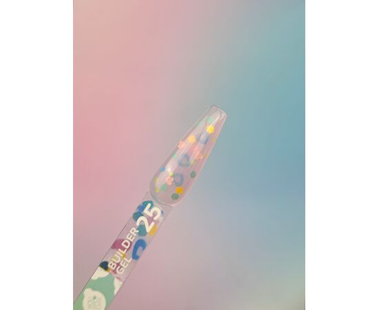 You Are Cute. Builder Gel #25, 15 ml, гель для нарощування з кольоровими сердечками #3