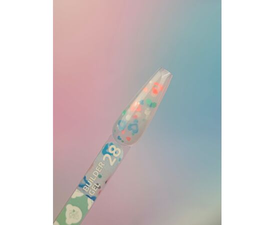 You Are Cute. Builder Gel #28, 15 ml, гель для нарощування з кольоровими сердечками #3