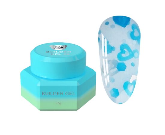 You Are Cute. Builder Gel #29, 15 ml, гель для нарощування з кольоровими сердечками #1