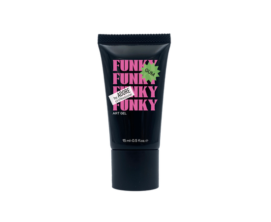 ADORE. Art Gel "Funky Gum", 15 ml. Гель для об'ємних дизайнів в тубі, прозорий #1