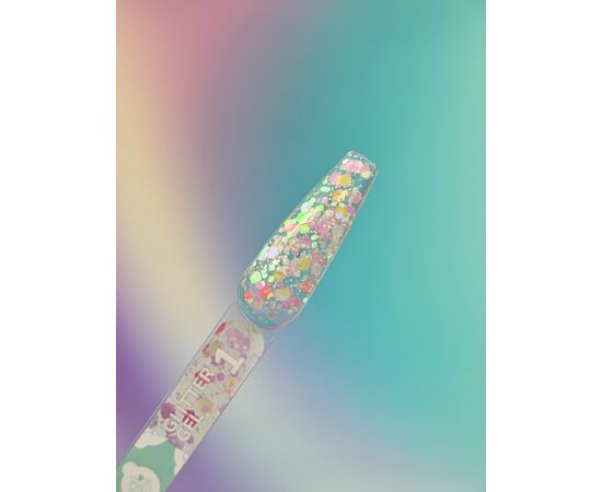 You Are Cute. Glitter Gel #01, 5 ml, Блискітки для нігтів #3