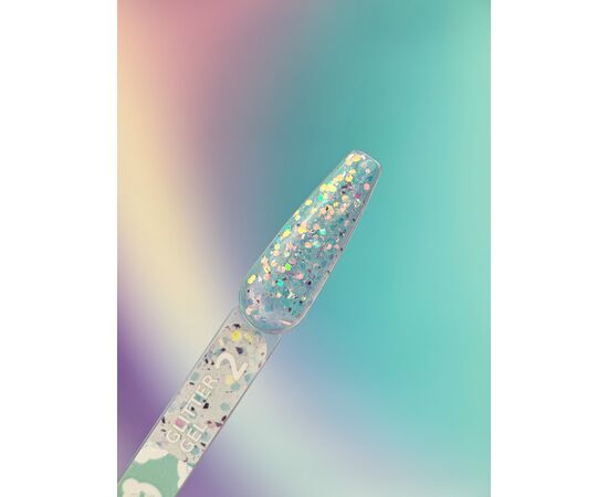 You Are Cute. Glitter Gel #02, 5 ml, Блискітки для нігтів #3