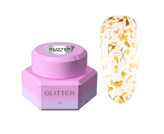 You Are Cute. Glitter Gel #07, 5 ml, Прозорий гель з сухоцвітами #1