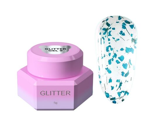 You Are Cute. Glitter Gel #09, 5 ml, Прозорий гель з сухоцвітами #1