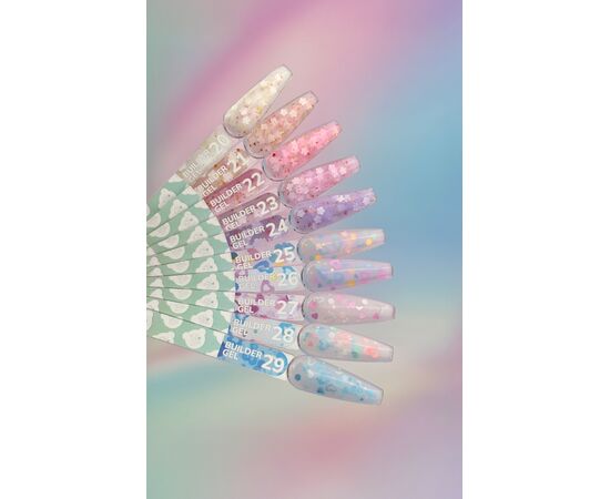 You Are Cute. Builder Gel #29, 15 ml, гель для нарощування з кольоровими сердечками #4