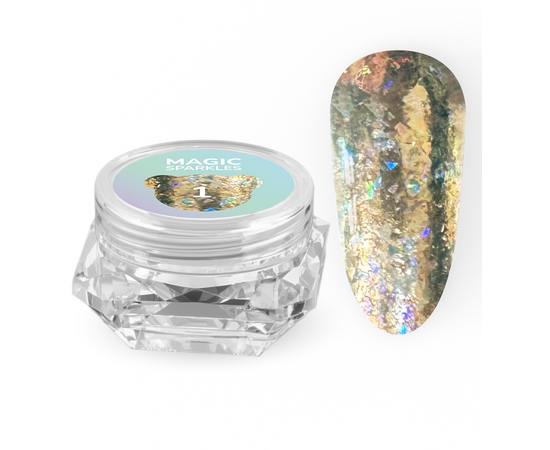 You Are Cute. Magic Sparkles №01, 0.2 g, Сухі блискітки-хамелеон для нігтів #1