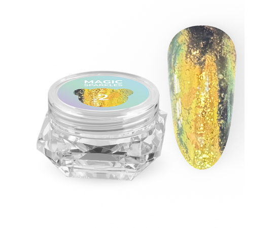 You Are Cute. Magic Sparkles №02, 0.2 g, Сухі блискітки-хамелеон для нігтів #1