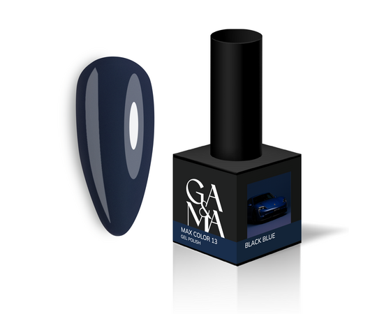 GA&MA. Gel polish, Max Color #013 Black Blue, 10 ml, гель-лак #1