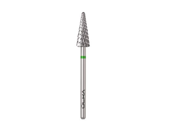 Ülka. Carbide nail bit, cone, green, Ø 6 mm / роб. частина 15 mm, Фреза твердосплавна "Конус" зелена #2