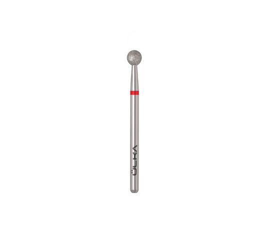 Ülka. Diamond nail bit, ball, red, Ø 4 mm, Фреза алмазна "Куля" червона #2