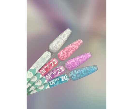 You Are Cute. Bottle Gel #23, 15 ml, рідкий гель з білими квіточками #4